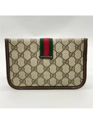 Gucci Beige GG PVC/Leather pouch thumbnail 2