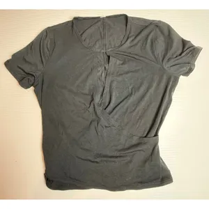 Lululemon Black Short Sleeve Wrap Yoga‎ Top Athletic Workout Shirt thumbnail 1