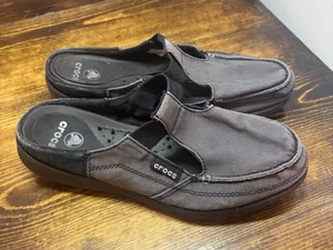 Crocs Black And Gray Mules Women Size 7 thumbnail 1