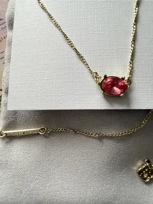 Kendra Scott - Cailin Gold Pendant Necklace - Red Crystal thumbnail 4