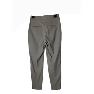 H&M Pants Women 4 Gray High Waisted Tapered Ankle Trousers Career Preppy thumbnail 3