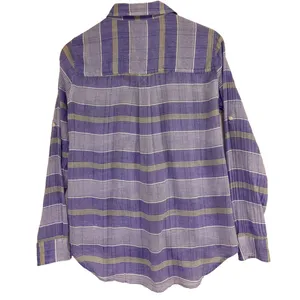 American Eagle‎ Outfitters Womens Vtg Boyfriend Striped Top Sz M Roll-Tab Sleeve thumbnail 3