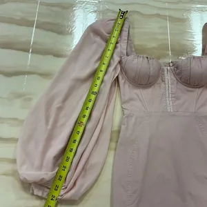 Oh Polly Pink Corset Top Balloon Long Sleeve Bodycon Mini‎ Dress Sz 2 thumbnail 14