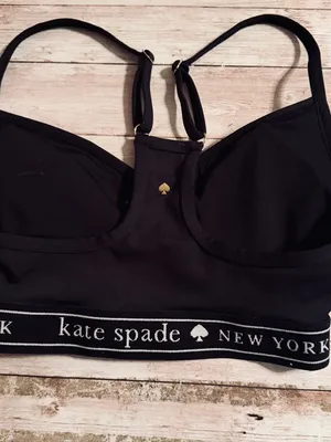 Kate Spade New York Key Pieces logo sports bra thumbnail 3