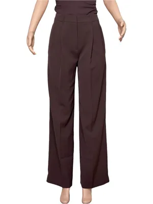 KOOKAÏ Opal Adjustable Wide-Leg Pants, Mahogany, FR34/US2 thumbnail 4