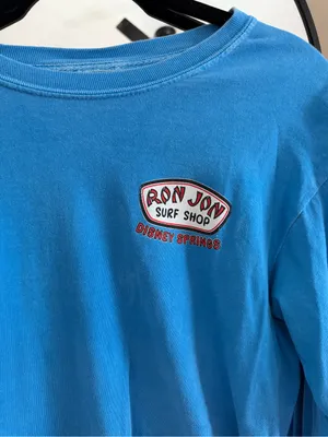 Ron Jon Surf Shop Bright Blue Long Sleeve Tee Disney Springs thumbnail 2
