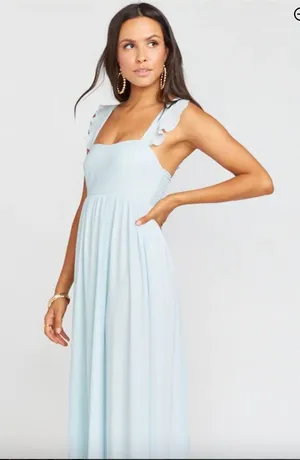 Show Me Your Mumu June Maxi Chiffon Bridesmaid Dress, Color: Icy Blue thumbnail 1