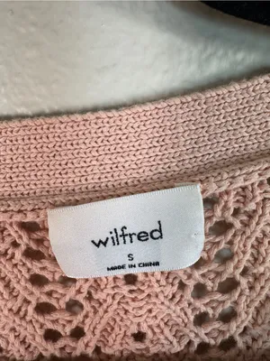 Wilfred Pink Crochet Cardigan Sweater Womens S Aritzia Girly Coquette Barbie thumbnail 11