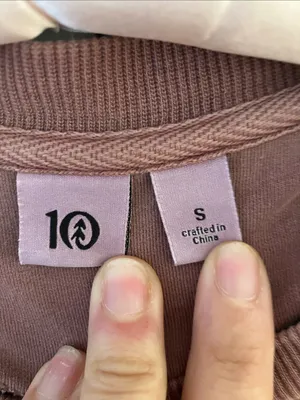 Tentree Dusty Rose Organic Cotton Crewneck Sweatshirt Size Small thumbnail 3
