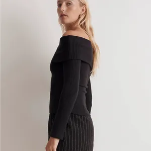 Madewell NWOT Off-Shoulder Long-Sleeve Sweater Top Size XS thumbnail 3