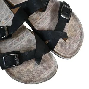 Boutique by Corkys Women's 9 Tan Line Sandal in Black Metallic thumbnail 6