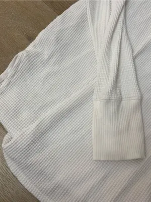 Aerie Relaxed White Graphic Waffle Knit Top - The Great Outdoors thumbnail 7