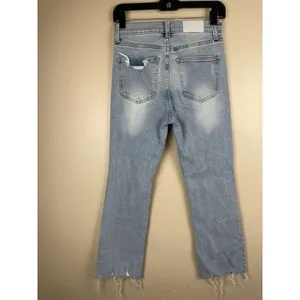 Pistola Women’s High Rise Cropped Denim Jeans Light Wash Raw Hem Size 26 thumbnail 5