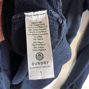 Sundry Anthropologie Easy Like Sunday Morning Sweatshirt Navy Blue Size‎ 1 Small thumbnail 5
