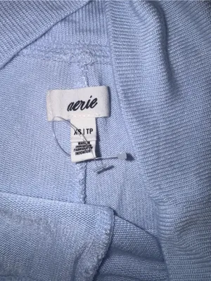 aerie Light Blue Wide Leg Pants thumbnail 4