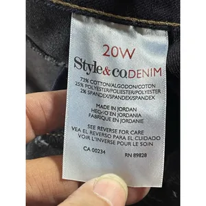 NWT Style & Co. Mid-Rise Ankle Jeans - Women's Plus 20W - Dark Wash thumbnail 11