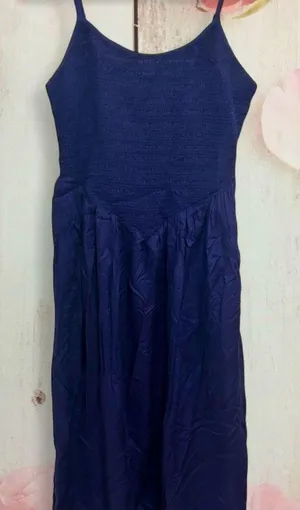 A New Day Navy Blue Smocked Top thumbnail 1