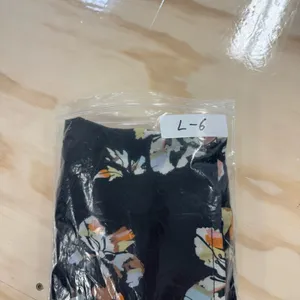 Who What Wear Floral Wide Leg Pants‎ Black Pink Orange Sz M Elastic Waist Belted thumbnail 12