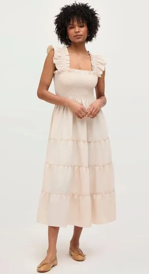 Hill House The Ellie Nap Dress - Sand Crepe thumbnail 3