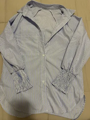 Amazon Blue and White Button Down Top thumbnail 2