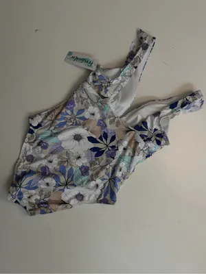 Freshwater Swimsuit One Piece Floral Ruffle Plunge Lined Removable Padding thumbnail 4