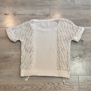 American Eagle‎ Knit Top Fringe Trim Cream Crochet Bohemian Size XSmall XS thumbnail 2