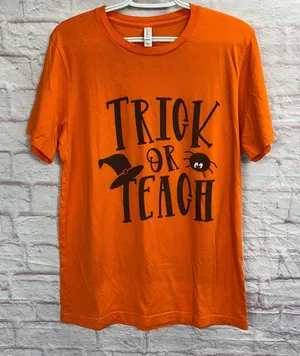 Bella Canvas Medium Halloween Teacher Shirt thumbnail 1