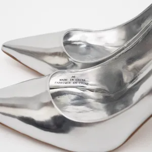 JEFFREY CAMPBELL‎ Trixy Pointed Toe Pump In Silver Metallic thumbnail 7
