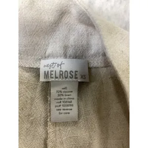 West of Melrose‎ Womens Pleated Linen Blend Shorts Oatmeal XS ACP40169-TI NEW thumbnail 3