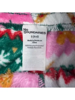 NWT No Boundaries Women’s Christmas Fleece Pajama Shorts Pink Green Size S 4-6 thumbnail 5