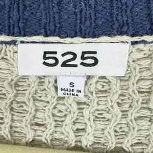 525 America Womens Navy Blue Striped Cotton Cropped V-Neck Cardigan Sweater S thumbnail 5