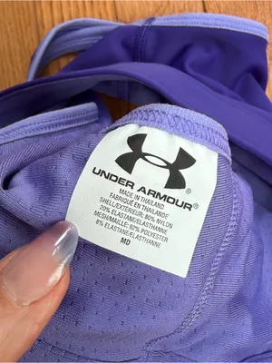 Under Armour Reversible Sports Bra Periwinkle Lavender Purple Mesh Medium M thumbnail 5