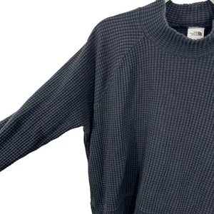 The North Face Womens Waffle Knit‎ Mock Neck Pullover Sweatshirt Charcoal Grey thumbnail 6