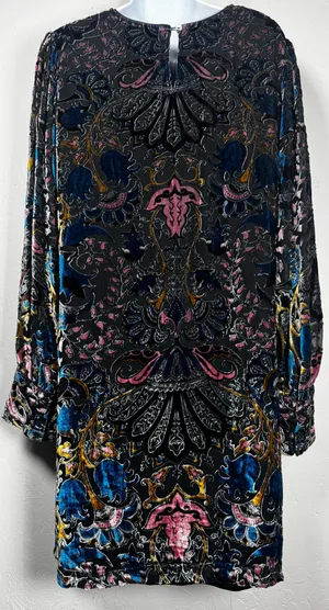 Hale Bob Silk Odile Medallion Silk/Rayon Velvet Burnout Dress thumbnail 10