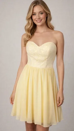 Mori Lee Madeline Gardner Lace Bridesmaid Prom Dress Strapless Women Sz 10 thumbnail 1