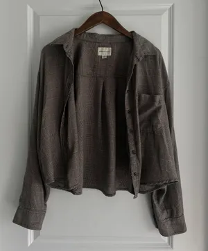 Outfitters Cropped Flannel thumbnail 1