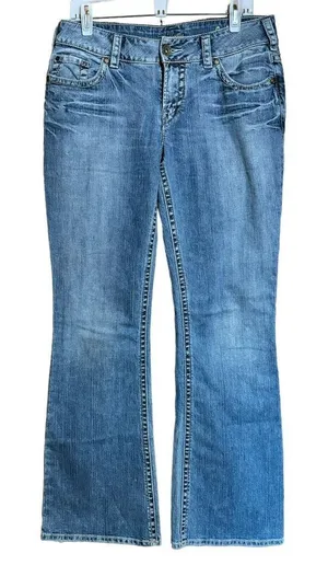 Silver Jeans Womens W 31 L 32 Blue Suki Surplus Denim Bottoms Ladies thumbnail 1
