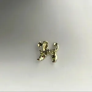Prissy Poodle Silvertone Pin Brooch‎ Silver thumbnail 3