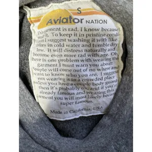 Aviator Nation Bolt Stitch Relaxed Crew Sweatshirt Gray Size‎ Small thumbnail 9
