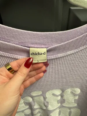 Chicka-d TCU HORNED FROGS WOMENS LAVENDER CORDED CREW SWEATSHIRT thumbnail 2