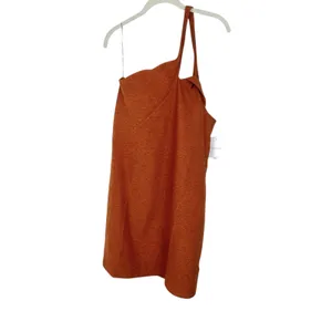 NEW Beyond Yoga Your Mind One-Shoulder Mini Dress XL Clay Heather Spacedye thumbnail 3