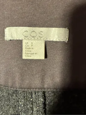 COS Charcoal Grey Wide-Leg Trousers size small wool blend thumbnail 7