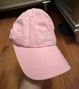 adidas women’s Light Pink Baseball Hat with Embroidered Logo thumbnail 1