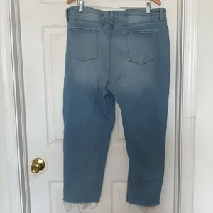 Style & Co. Straight Crop Distressed Jeans thumbnail 2