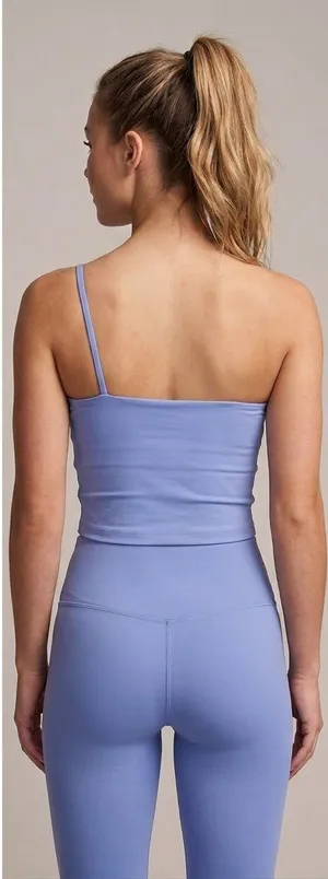 OFFLINE by AERIE Real Me XTRA Asymmetrical Tank Top RARE Discontinued Blue Lrg thumbnail 1
