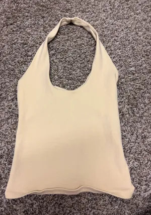 Zara Light Yellow Halter Tank  thumbnail 1