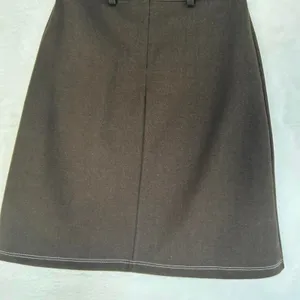 Zara Woman Brown Cargo Mini Skirt Womens‎ Size M Utility A-Line Contrast Stitch thumbnail 4