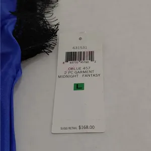 Oscar de la Renta Womens Top Size Large Blue Satin Lace Lounge Romantic Lingerie thumbnail 7