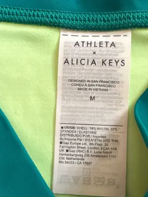 Athleta and Alicia Keys High-Waist Bikini Bottoms - Green & Lime thumbnail 3