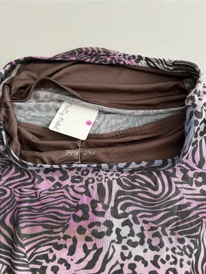 Pretty Rebel Animal-Print tube top size M thumbnail 3
